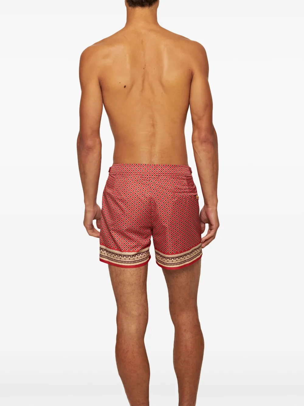 Orlebar Brown Zwembroek meet rits Rood