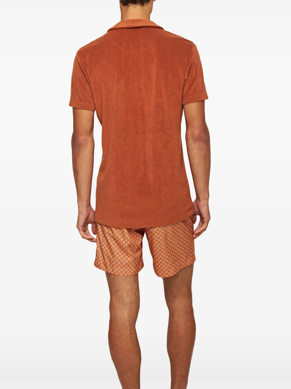 Orlebar Brown Terry-cloth Polo Shirt In 褐色
