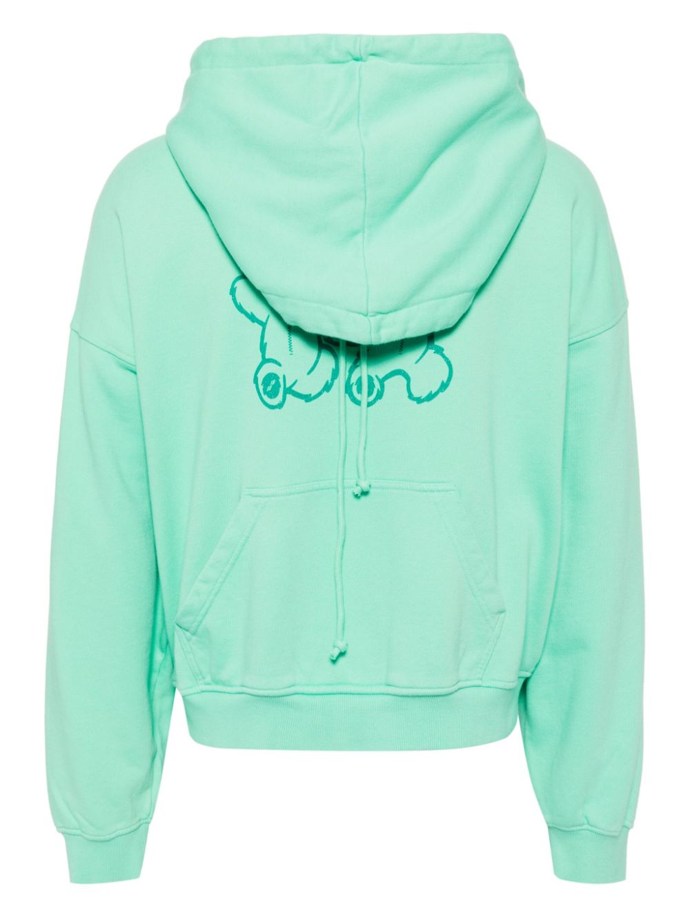 We11done Hoodie met geborduurd logo - Groen