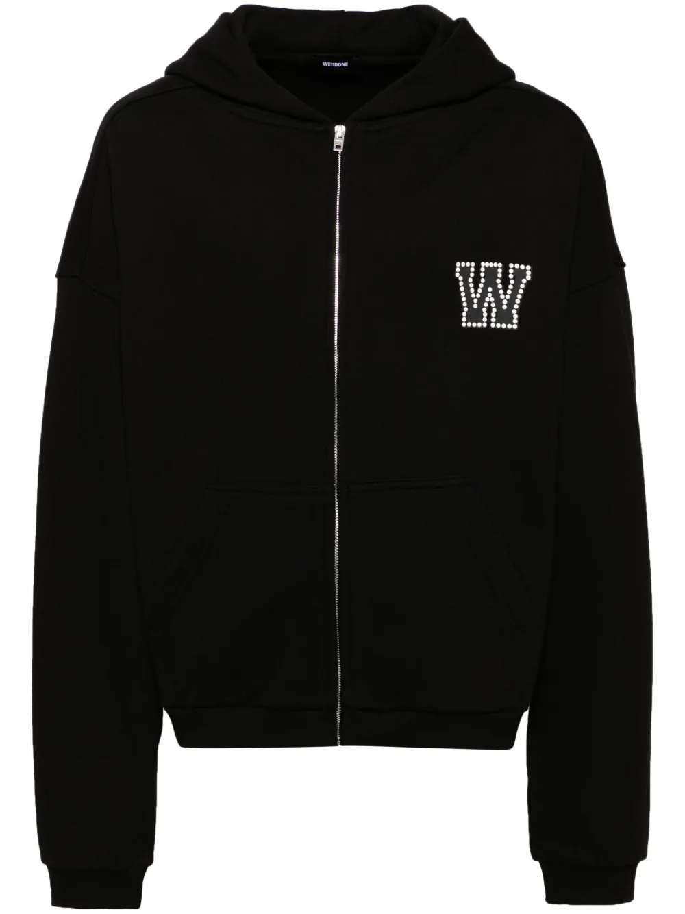 We11done university logo hoodie – Black