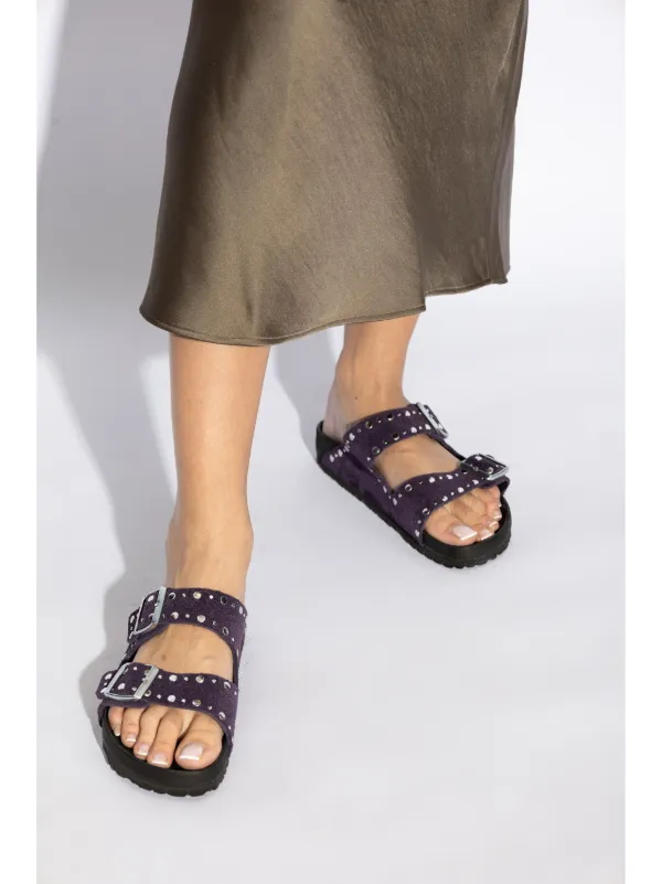 Birkenstock Arizona Rivet Slides | Purple | FARFETCH IN