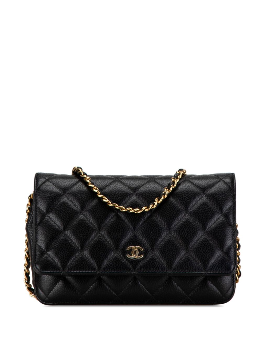 CHANEL 2019 CC Caviar Wallet on Chain crossbody bag Women