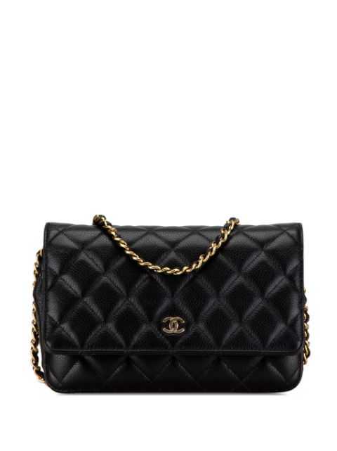 CHANEL Pre-Owned 2019 CC Caviar Wallet on Chain crossbody bag