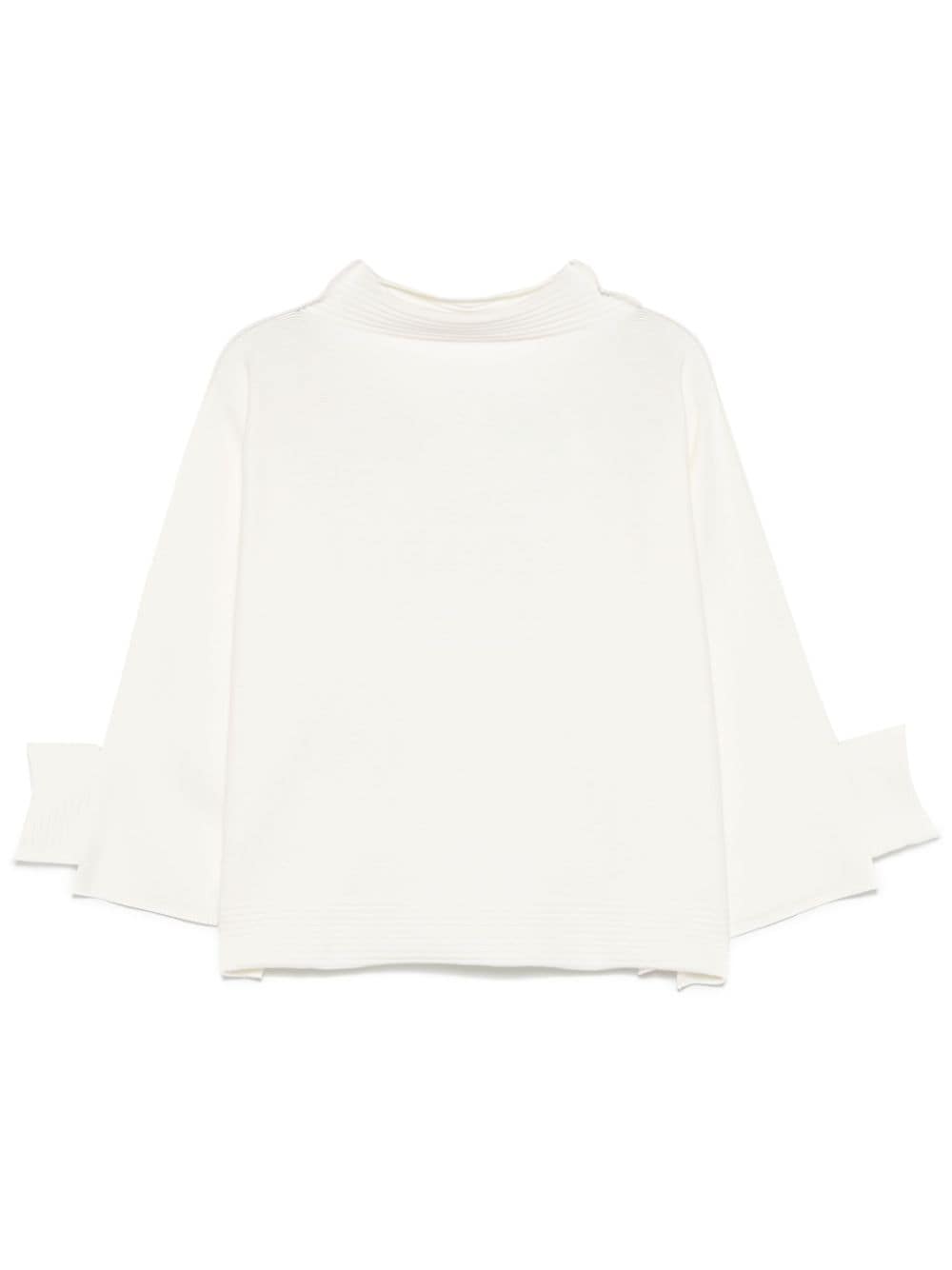 Shop Issey Miyake Square Rib Ap Sweater In White