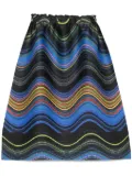 Pleats Please Issey Miyake Warp midi skirt - Black