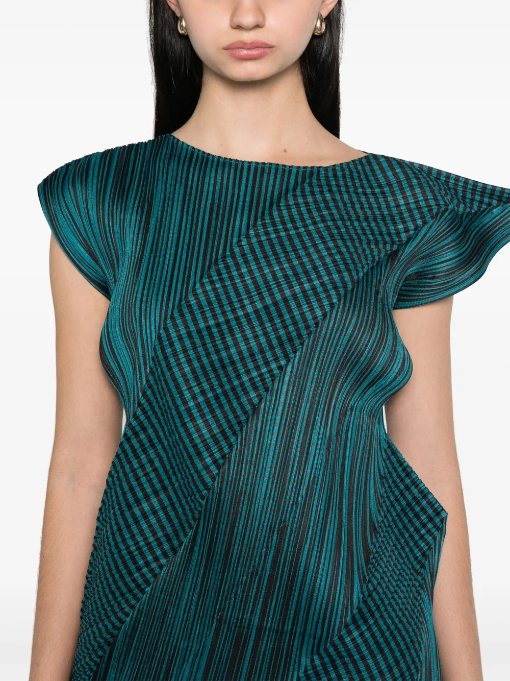 Pleats Please Issey Miyake Top met print Blauw