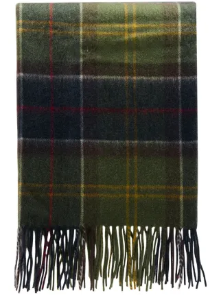 Barbour check pattern Scarf Yellow FARFETCH CA