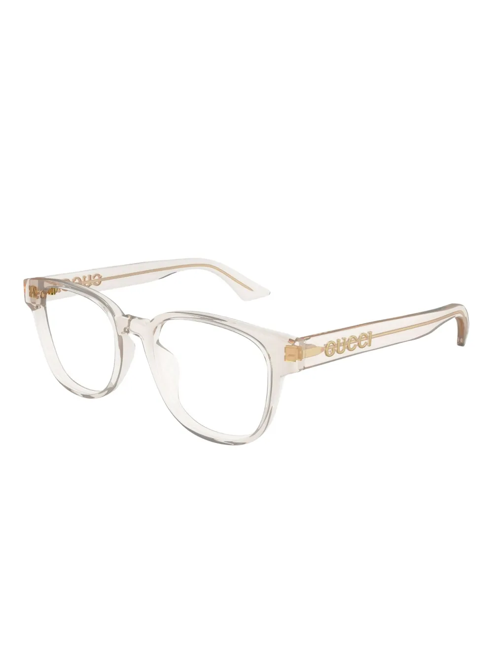 Gucci Eyewear Bril met rechthoekig montuur Beige