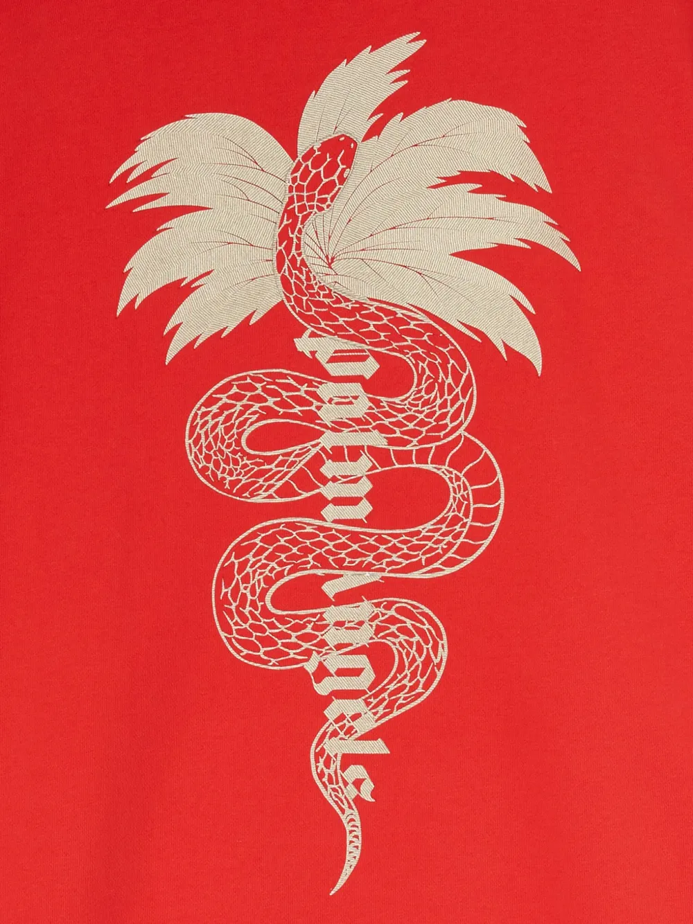 Palm Angels Sweater met geborduurde slang Rood