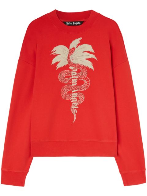 Palm Angels sweat à motif serpent brodé