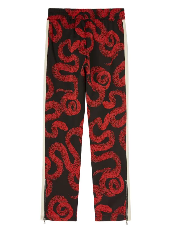 Palm Angels snake-print Track Pants | Red | FARFETCH
