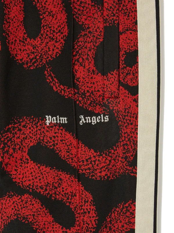 Palm Angels snake-print Track Pants | Red | FARFETCH