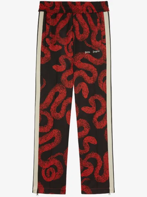 Palm Angels snake-print track pants