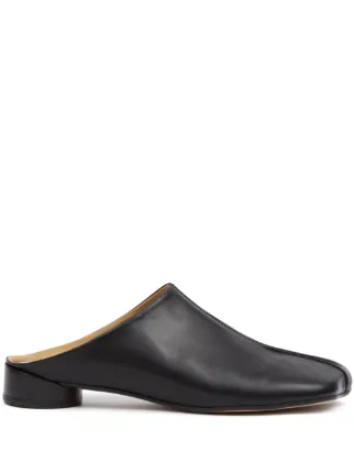 MM6 MAISON MARGIELA｜WOMEN'S レザー スリッポン MM6 Maison Margiela レザースリッポン | ブラック | FARFETCH JP