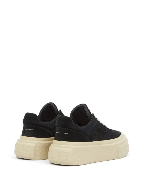 【送料&関税込】MM6 Maison Margiela Leather Sneakers MM6 Maison Margiela Leather Sneakers | Black | FARFETCH