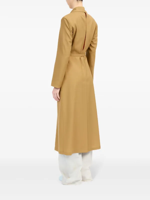 MM6 Maison Margiela ウール コート | ニュートラル | FARFETCH JP