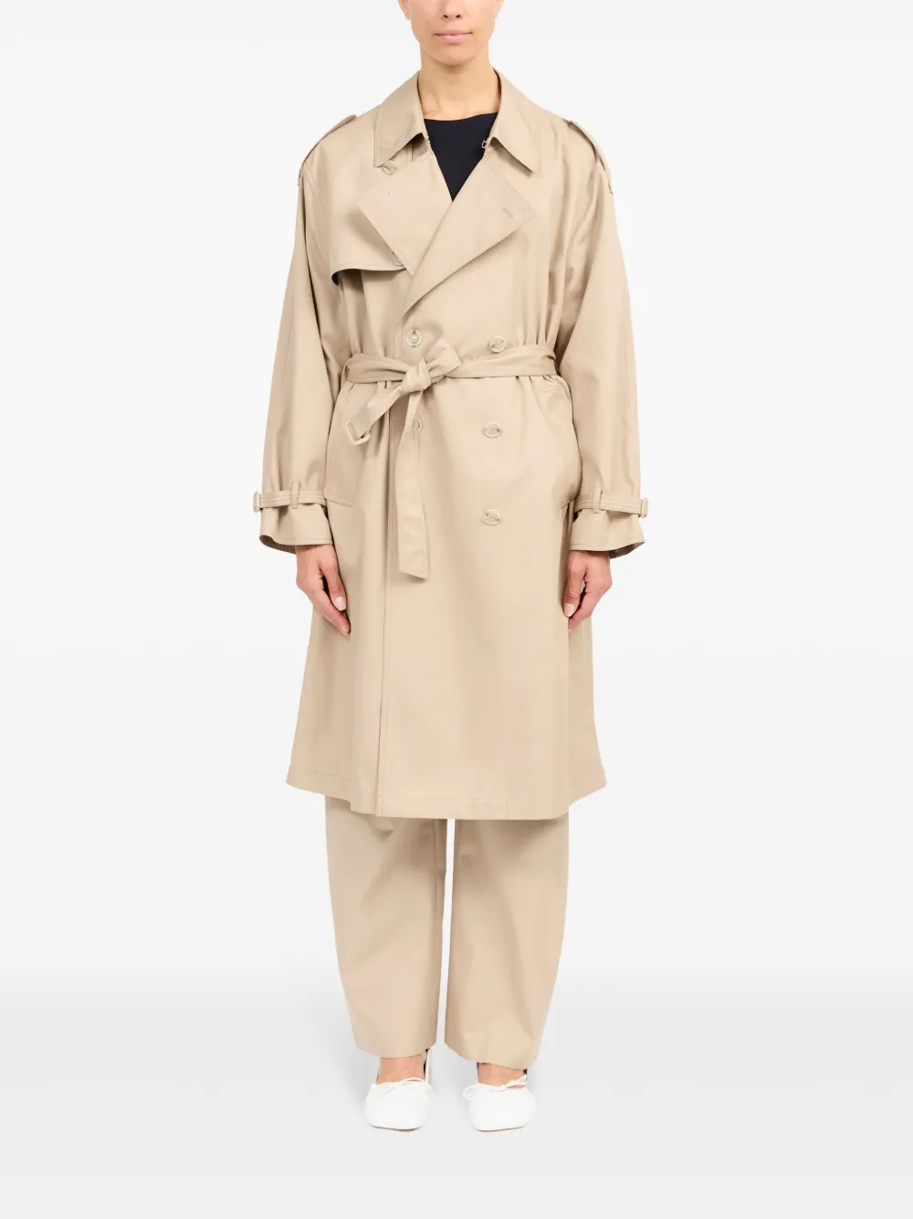 MM6 Maison Margiela Trenchcoat met ceintuur - Beige