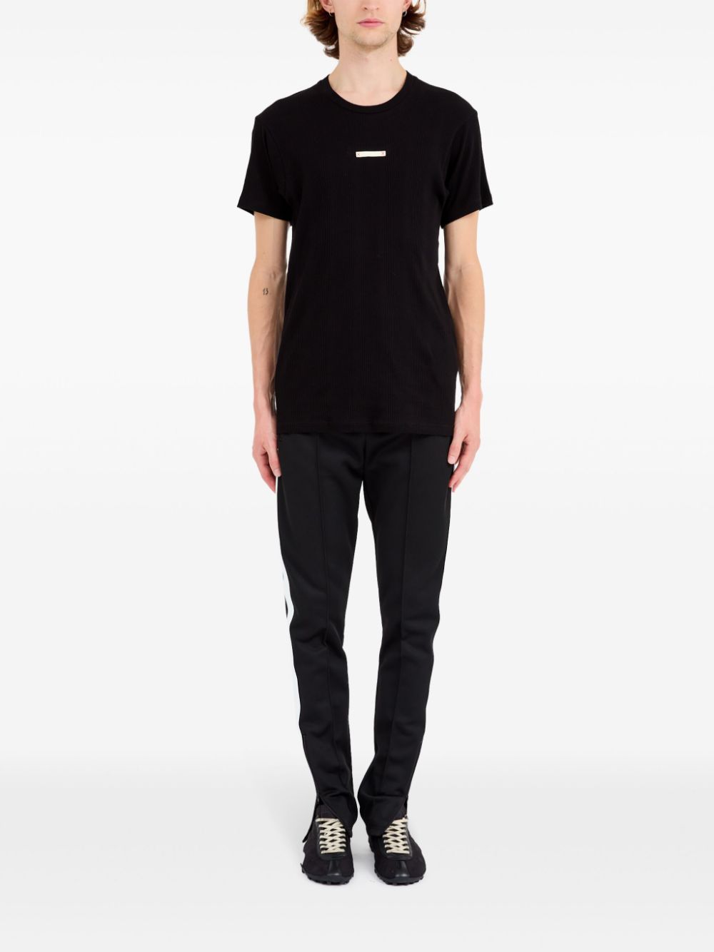 Maison Margiela T-shirt met stiksels - Zwart