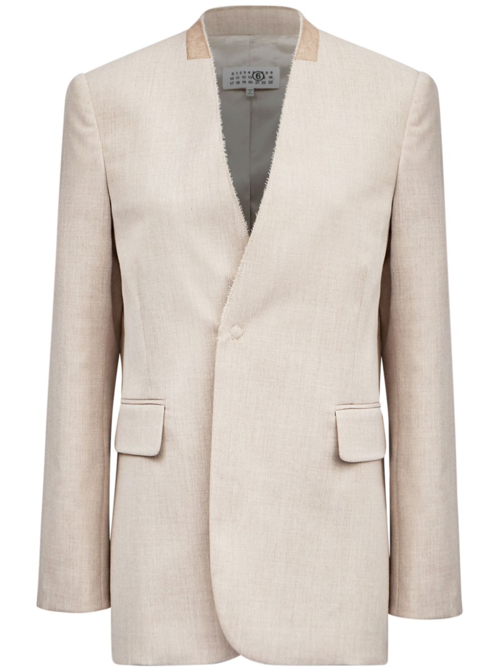 MM6 Maison Margiela Blazer met enkele rij knopen Beige