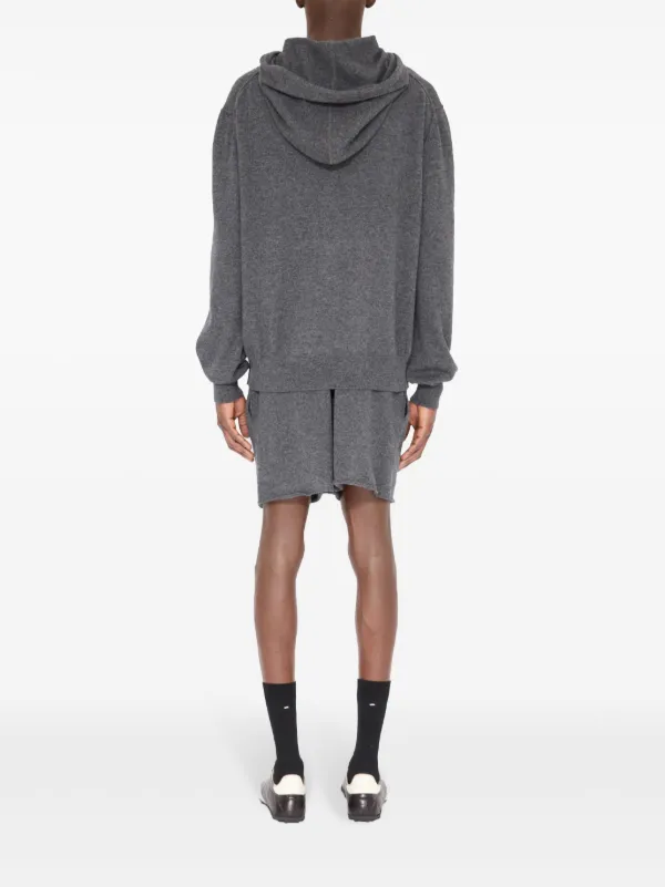 パーカー・フーディ MAISON MARGIELA Men Hoodies S50HG0049 M25017969 Grey Maison Margiela Brushed Zipped Hoodie | Grey | FARFETCH