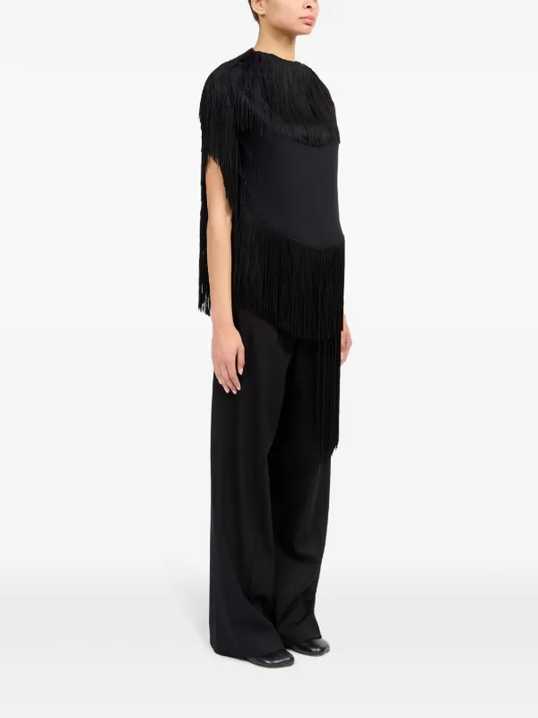 【関送込】MM6 MaisonMargiela フリンジトップス MM6 Maison Margiela フリンジ トップ | ブラック | FARFETCH JP
