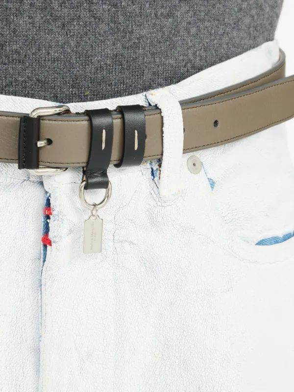 希少　メゾンマルジェラ　ベルト レザーベルト　ブラウン MAISON MARTIN MARGIELA メゾンマルタンマルジェラ 11ライン