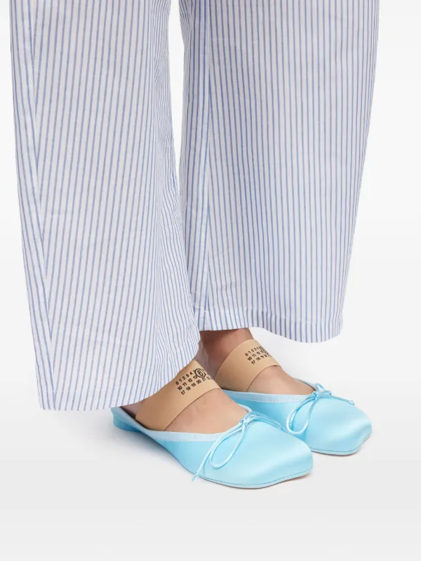 MM6 Maison Margiela レザースリッポン | ブルー | FARFETCH JP