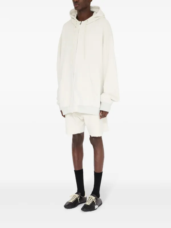 Maison Margiela Zipped Drawstring Hoodie | Neutrals | FARFETCH