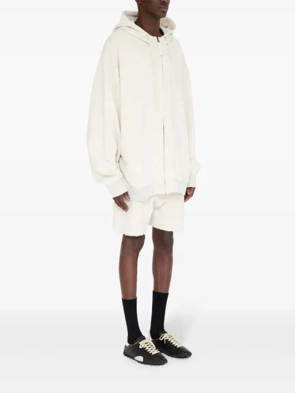 Maison Margiela Zipped Drawstring Hoodie | Neutrals | FARFETCH