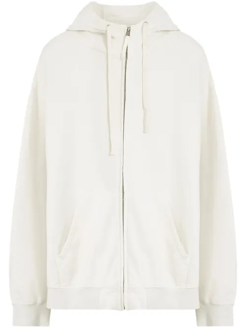 Hoodie zippé à lien de resserrage - Maison Margiela - Modalova