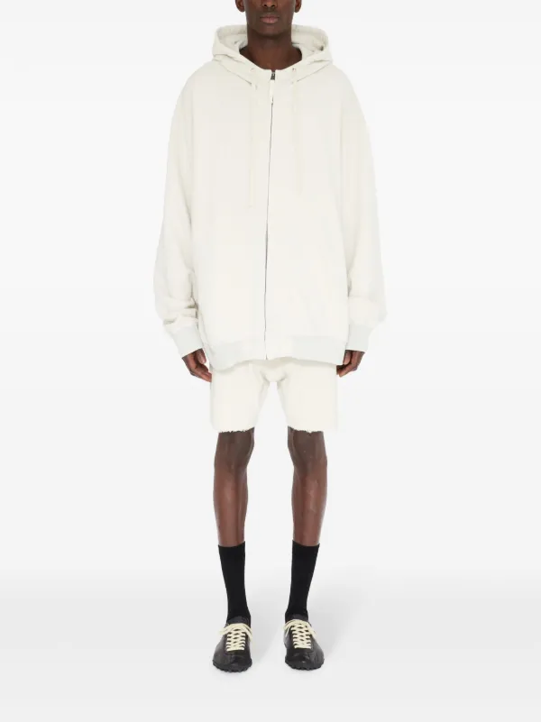 Maison Margiela Zipped Drawstring Hoodie | Neutrals | FARFETCH