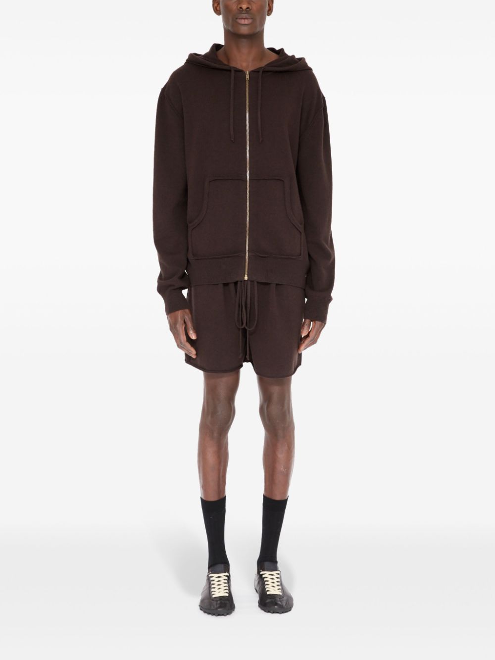 Maison Margiela zipped hoodie - Bruin