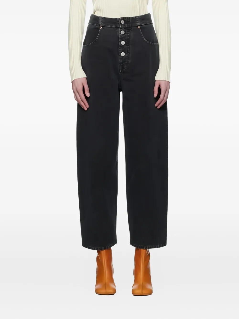 MM6 Maison Margiela Jeans con bottoni - Blu