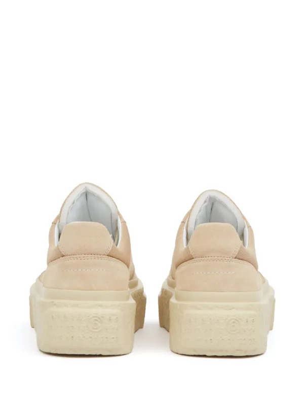 MM6 Maison Margiela Leather Sneakers | Neutrals | FARFETCH