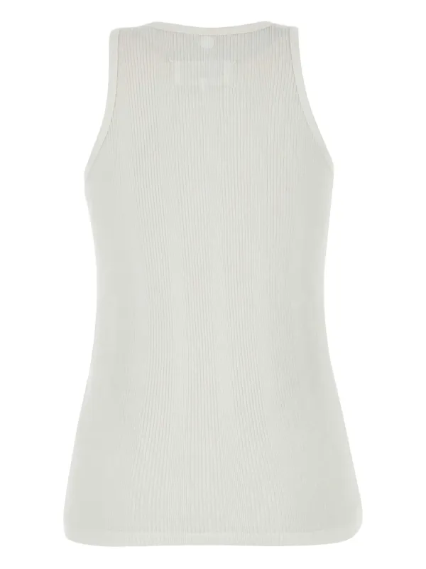 Maison Margiela ribbed-knit Top | White | FARFETCH RO