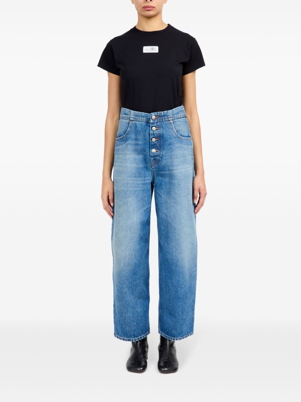 MM6 MAISON MARGIELA BUTTON-UP STRAIGHT JEANS 