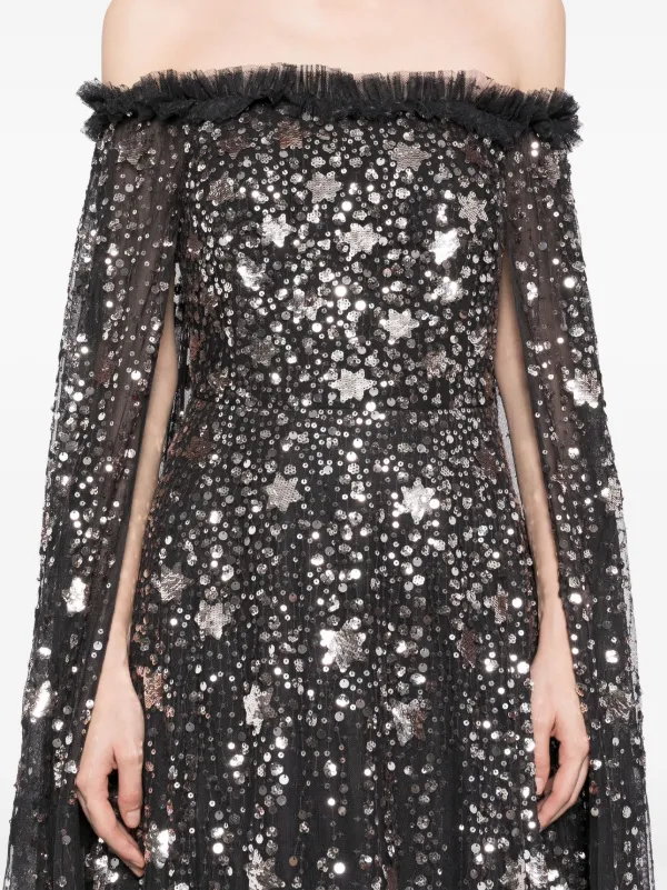 green emerald velvet dress Nununu Falling Star Layered Dress- Blue – Little White Sneakers main image 1