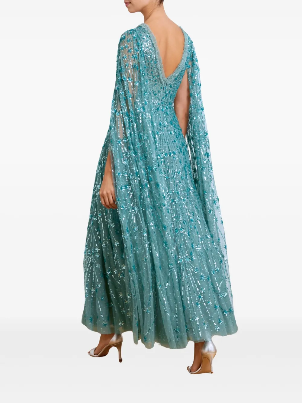 Needle & Thread sequin-embellished gown - Groen