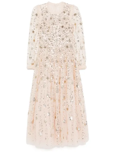 Needle & Thread shooting stars long-sleeved gown