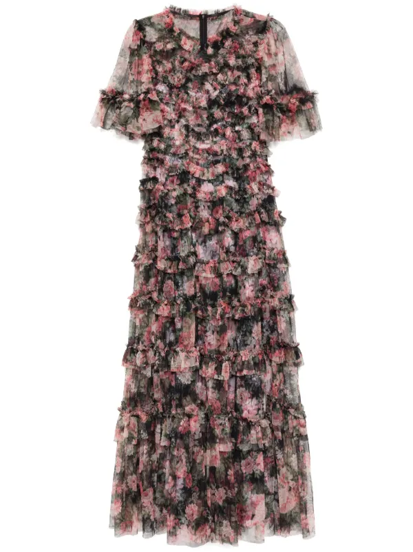 Needle & Thread Midnight Dance ラウンドネック ドレス | ブラック