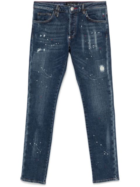 Philipp Plein paint splatter-detail jeans Men