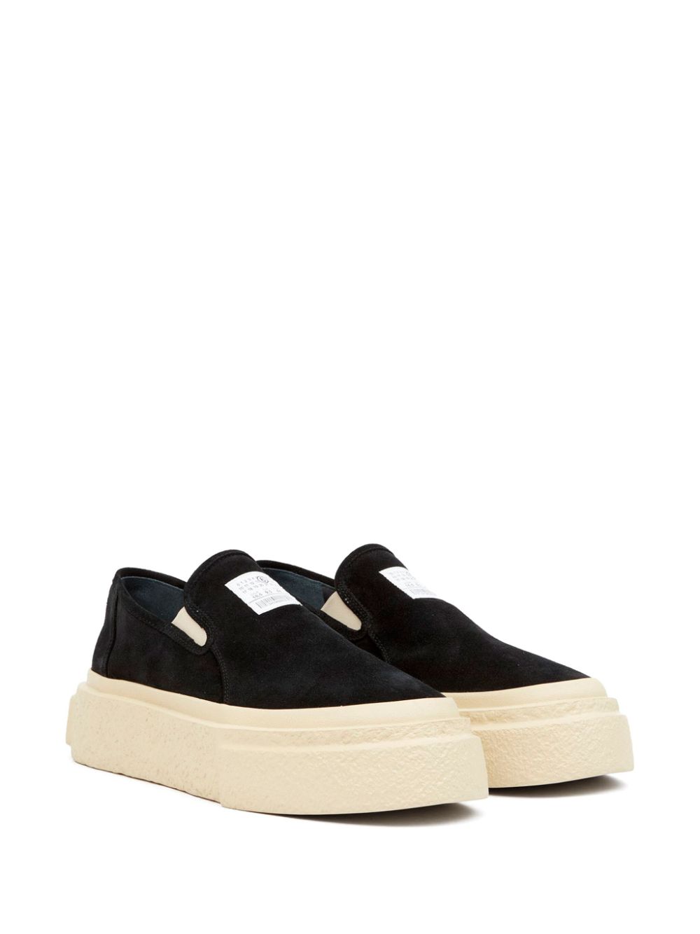 MM6 Maison Margiela numbers-motif slip-on sneakers - Zwart