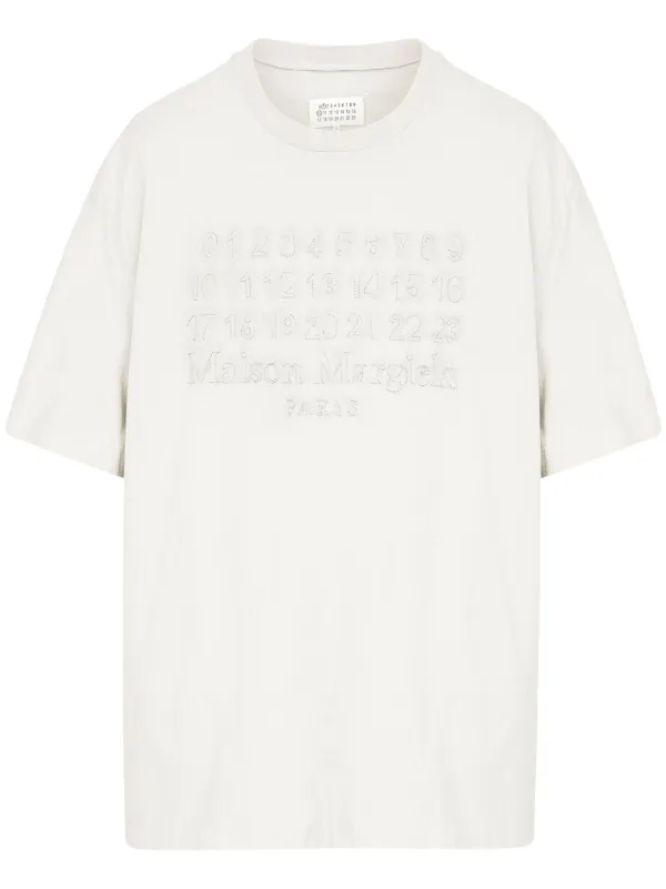 Maison Margiela ナンバーモチーフ Tシャツ | ニュートラル
