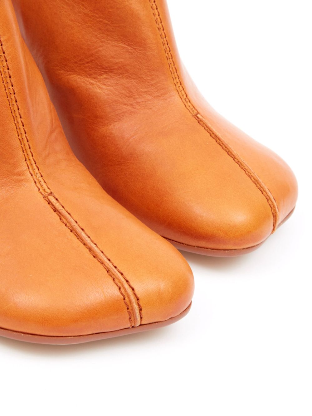 MM6 Maison Margiela anatomic-toe leather mules Orange