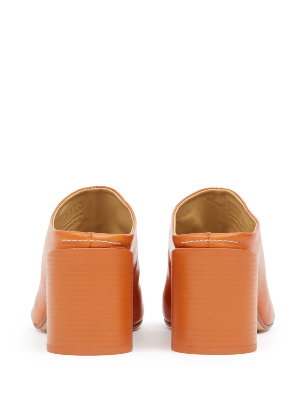 MM6 Maison Margiela anatomic-toe leather mules Orange