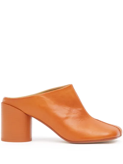 Mules en cuir à bout anatomique - MM6 Maison Margiela - Modalova