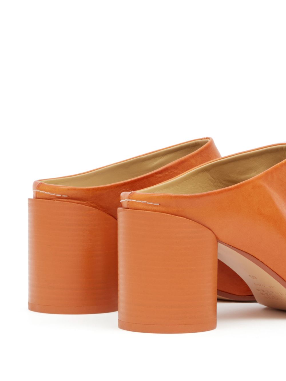 MM6 Maison Margiela anatomic-toe leather mules Orange