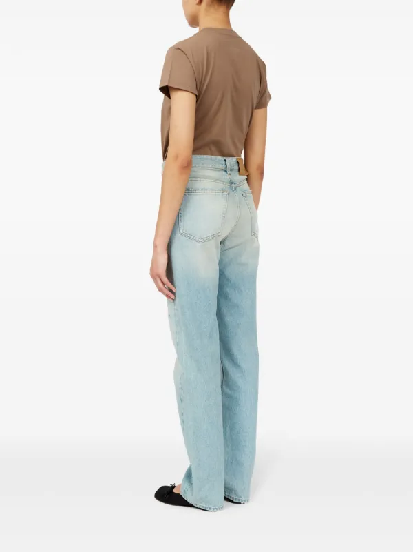 MM6 Maison Margiela ダメージ ストレートジーンズ | ブルー | FARFETCH JP