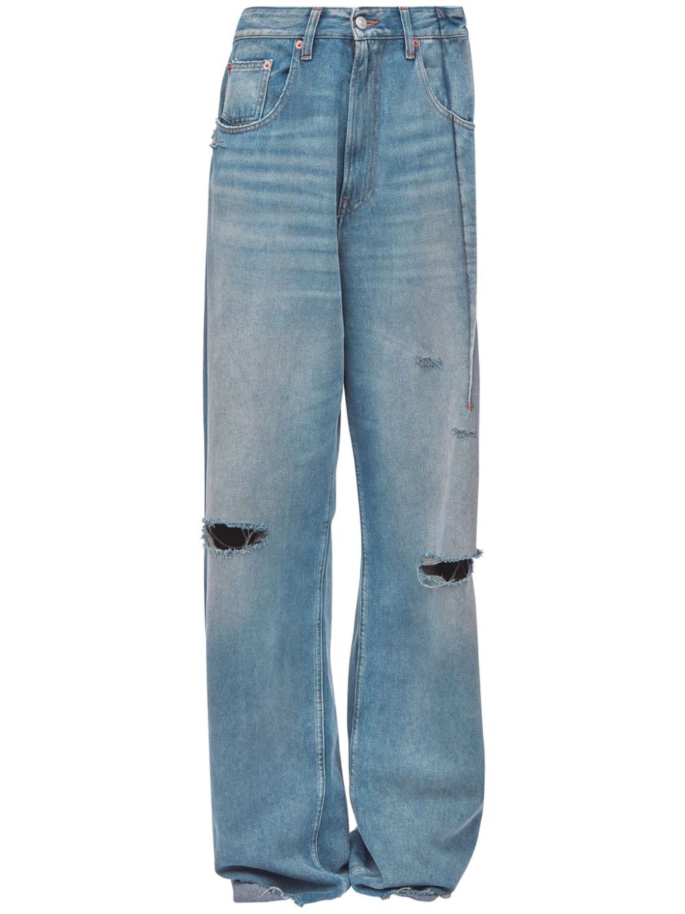 pleated bootcut jeans