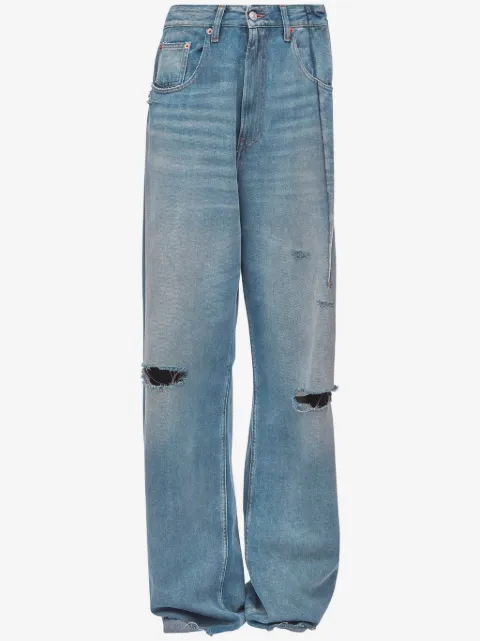 MM6 Maison Margiela pleated bootcut jeans